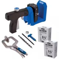 Kreg pocket hole drilling jigs and tools for carpenters